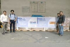 Arrival of supplies in India (Delhi airport) Arrival of supplies in India (Delhi airport)